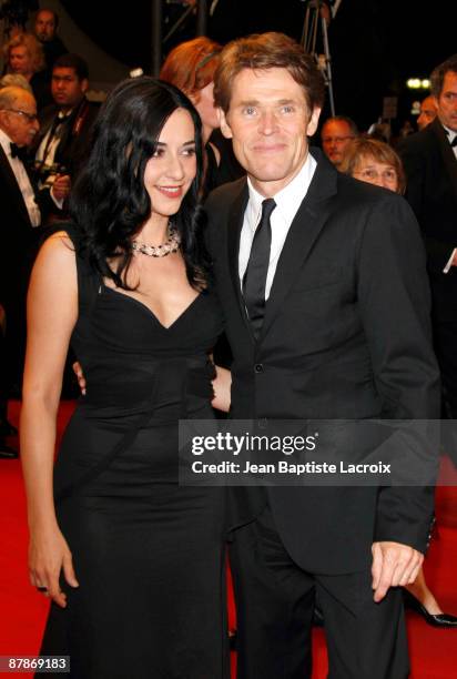 Giada Colagrande and Willem Dafoe attend the 'Vincere' Press Conference held at the Palais Des Festivals during the 62nd International Cannes Film...