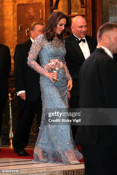 Catherine, Duchess of Cambridge attends the Royal Variety Performance at Palladium Theatre on November 24, 2017 in London, England.