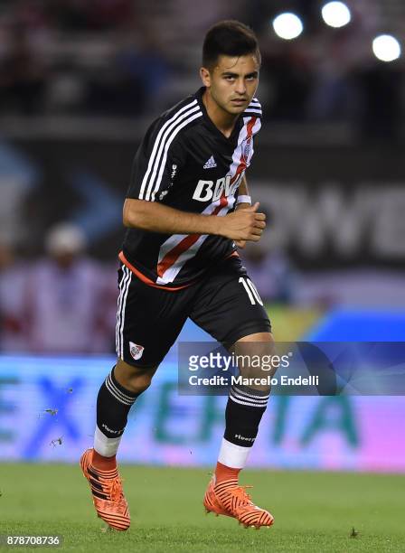 Gonzalo Martinez of River Plate celebrates after scoring the second goal of his team during a match between River and Union as part of Superliga...