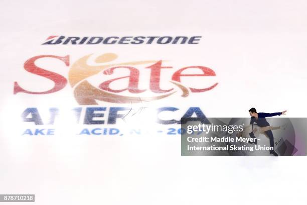 Alexa Scimeca Knierim and Chris Knierim of the United States perform during the Pairs Short program on Day 1 of the ISU Grand Prix of Figure Skating...