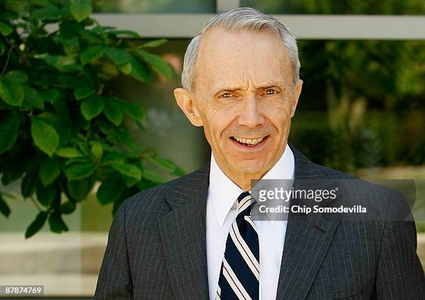 Supreme Court Associate Justice David Souter leaves after addressing the Sandra Day O'Connor Project on The State of The Judiciary's forum "Striking...