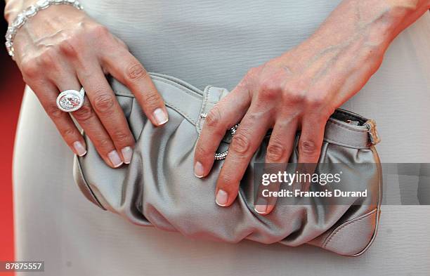 Actress Alessandra Martines accessories at the Inglourious Basterds Premiere held at the Palais Des Festivals during the 62nd International Cannes...