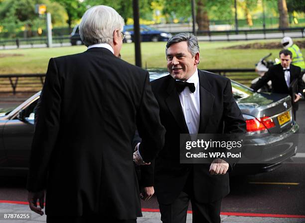 Prime Minister Gordon Brown arrives for the CBI Annual Dinner in London's Park Lane May 20, 2009 in London, England. The event is focusing on the...