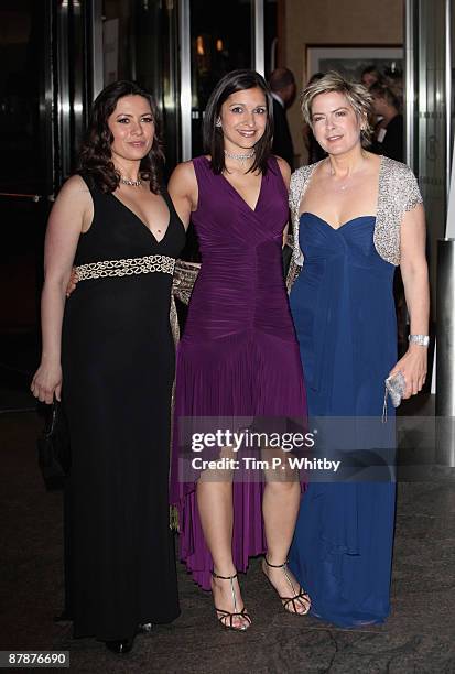 Clare Nasir, guest and Penny Smith arrive for the Asian Women of Achievement Awards at Hilton Park Lane Hotel on May 20, 2009 in London, England.