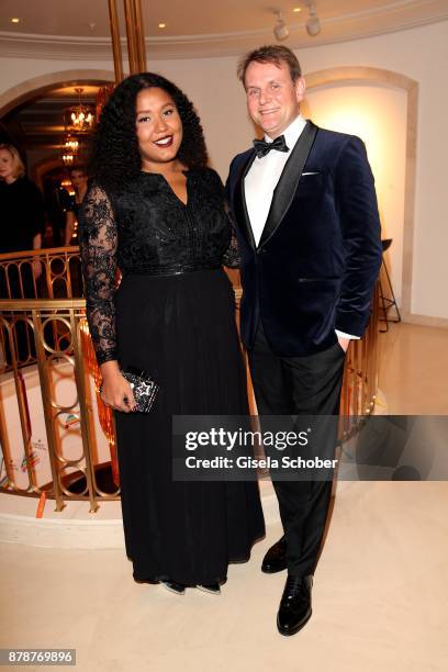 Devid Striesow and his girlfriend Ines Ganzberger during the 66th 'Bundespresseball' at Hotel Adlon on November 24, 2017 in Berlin, Germany.