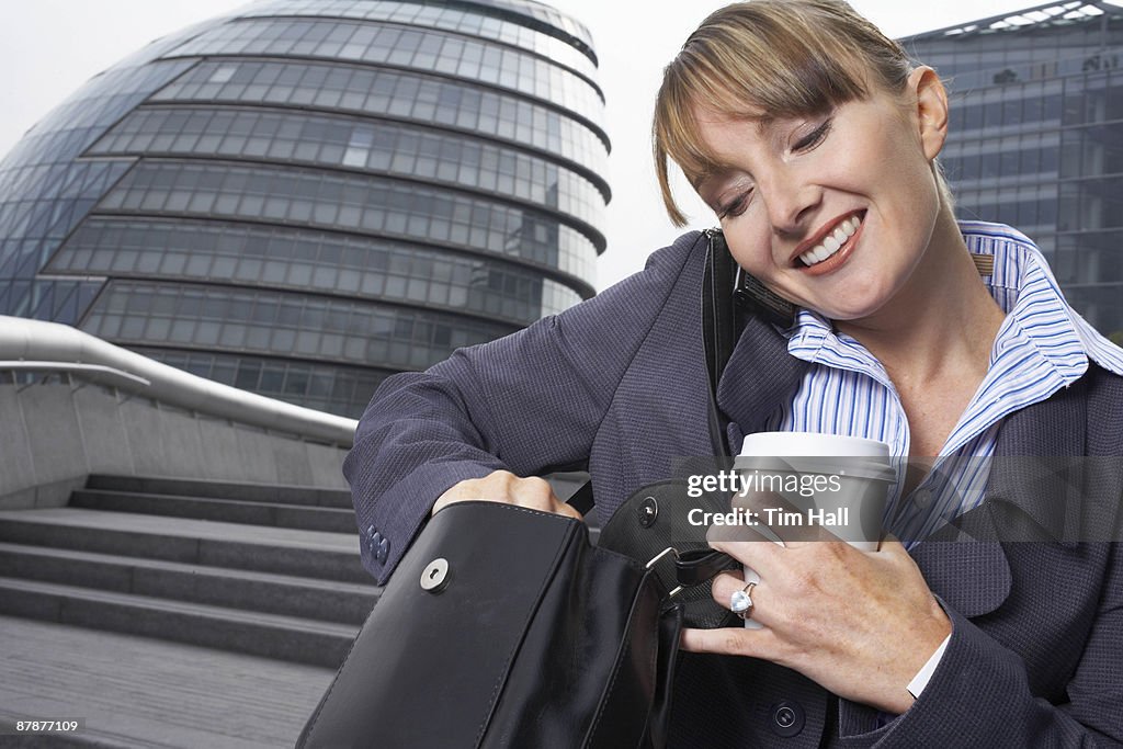 Business woman outside