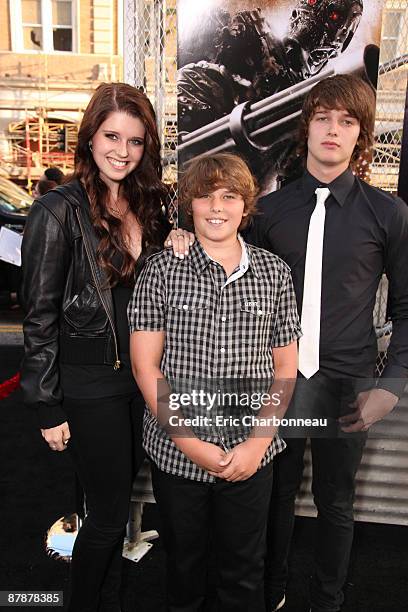 Christina Maria Aurelia Schwarzenegger, Christopher Sargent Shriver Schwarzenegger and Patrick Arnold Schwarzenegger at Warner Bros. Pictures U.S....