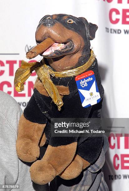 Triumph the Insult Comic Dog attends the Give Food A Chance benefit at the Highline Ballroom on October 19, 2008 in New York City.