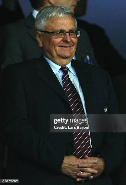 President Theo Zwanziger looks on during the UEFA Cup Final between Shakhtar Donetsk and Werder Bremen at the Sukru Saracoglu Stadium on May 20, 2009...