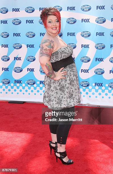 Former contestant Nikki McKibbin arrives at the American Idol Season 8 Grand Finale held at Nokia Theatre L.A. Live on May 20, 2009 in Los Angeles,...