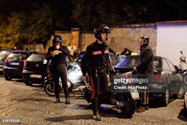 Italian Armed Forces and Carabinieri are involved in the fight against organised crime and drug trafficking in San Pasquale A Chiaia area of the...