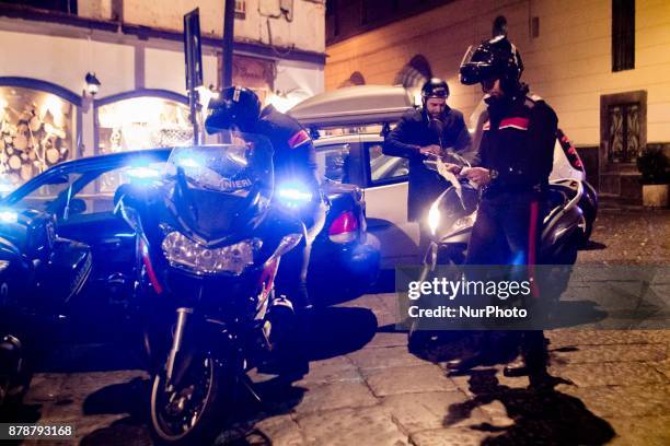 Italian Armed Forces and Carabinieri are involved in the fight against organised crime and drug trafficking in San Pasquale A Chiaia area of the...