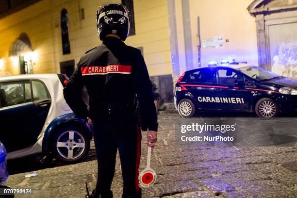 Italian Armed Forces and Carabinieri are involved in the fight against organised crime and drug trafficking in San Pasquale A Chiaia area of the...