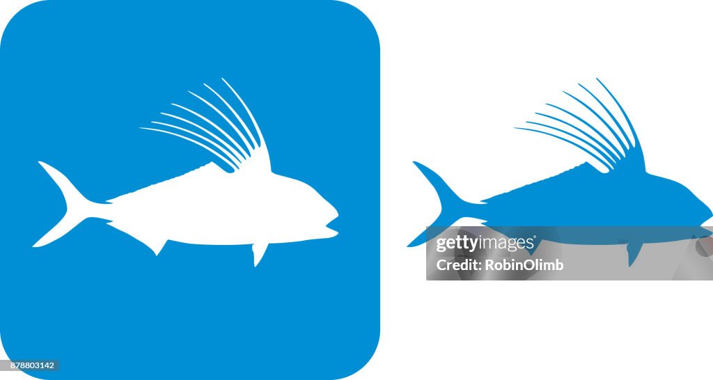 Blue Rooster Fish Icons