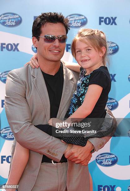 Antonio Sabato Jr. And daughter Mina arrive at the American Idol Season 8 Grand Finale held at Nokia Theatre L.A. Live on May 20, 2009 in Los...