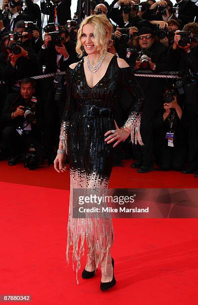 Madonna attends the " I Am Because We Are" Premiere at the Palais des Festivals during the 61st Cannes International Film Festival on May 21, 2008 in...