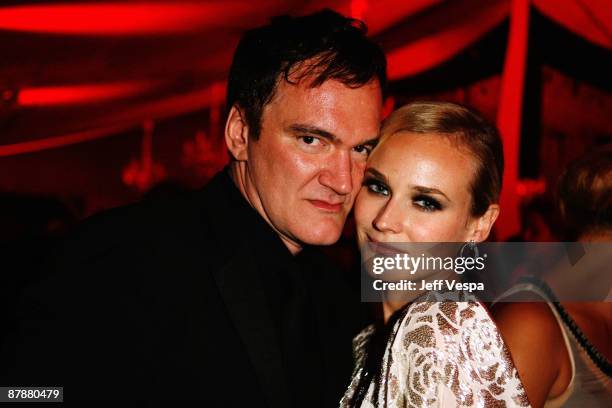 Quentin Tarantino and Diane Kruger attend the ''Inglourious Basterds" after party presented by Belstaff at Baoli during the 62nd Annual Cannes Film...