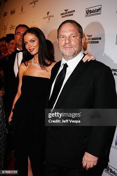 Georgina Chapman and Harvey Weinstein attend the ''Inglourious Basterds" after party presented by Belstaff at Baoli during the 62nd Annual Cannes...