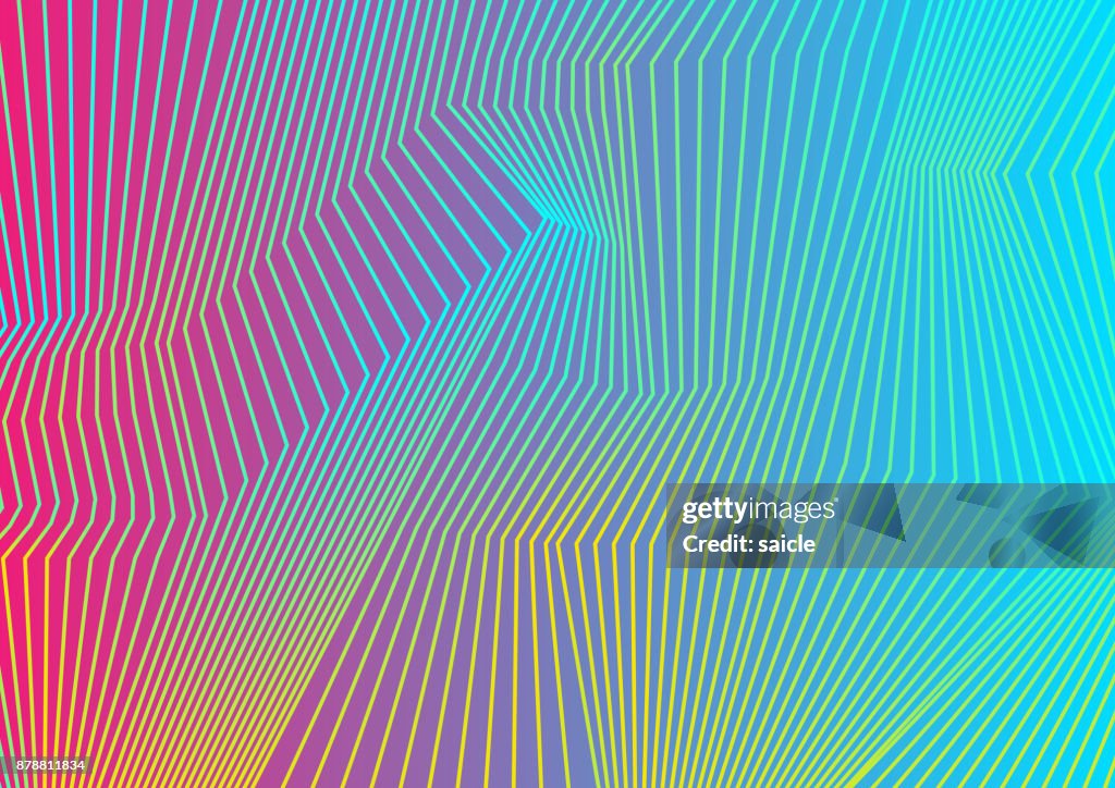 Colorful curved lines pattern design
