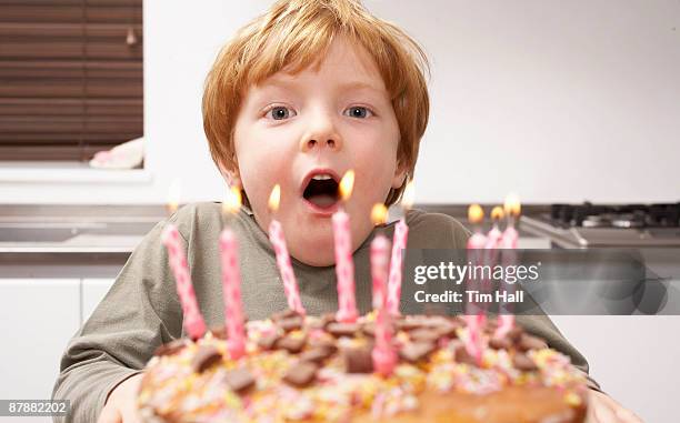 kids at home - birthday candles stock pictures, royalty-free photos & images