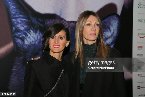 Laura Milani , President of the Turin Cinema Museum, with Alice Filippi during the opening ceremony of he 35nd edition of the Torino Film Festival on...