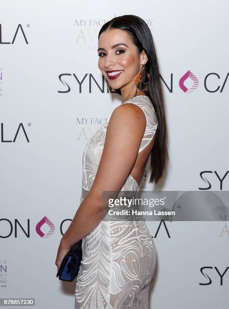 Kat Hoyos attends the MyFaceMyBody Awards 2017 Australasia at Hilton Hotel on November 25, 2017 in Sydney, Australia.