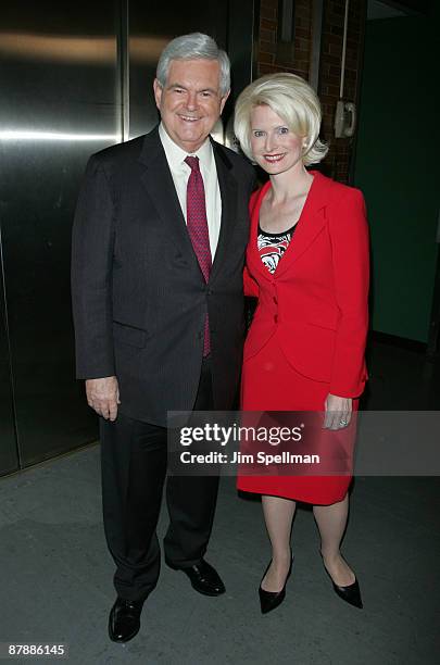 Former Speaker of the House Newt Gingrich and his wife Callista Bisek visit ABC's "Good Morning America" at ABC Studios on May 20, 2009 in New York...