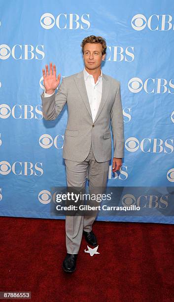 Actor Simon Baker attends the 2009 CBS Upfront at Terminal 5 on May 20, 2009 in New York City.