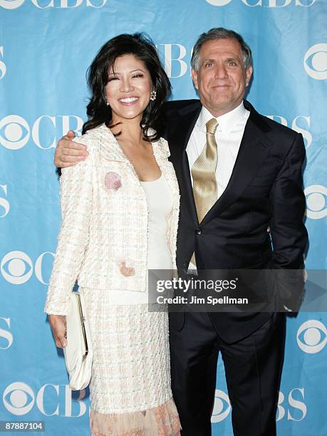 Personality Julie Chen and husband CBS president and CEO Les Moonves attends the 2009 CBS Upfront at Terminal 5 on May 20, 2009 in New York City.