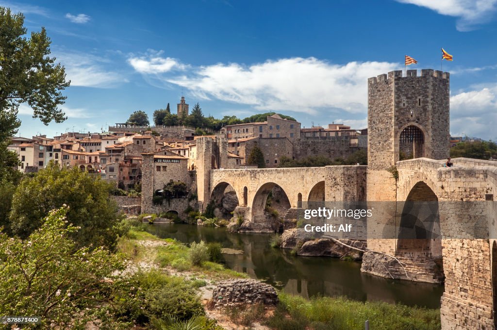 Romanesque Bridge in Besalú - Girona Spain