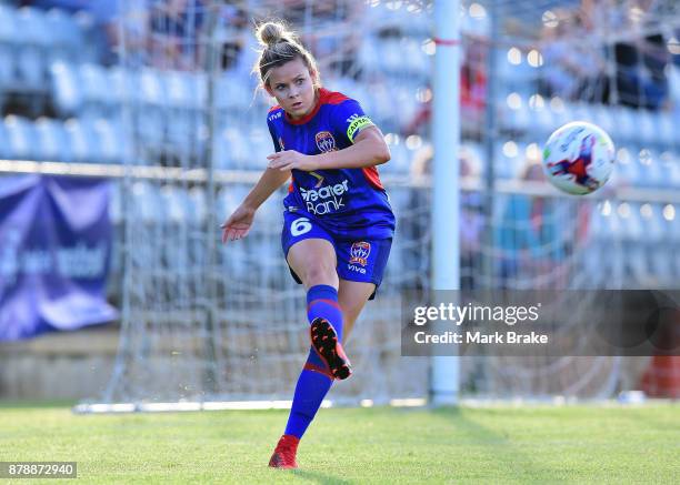 Cassidy Davis of Newcastle Jets in action during the round five W-League match between Adelaide United and Newcastle Jets at Marden Sports Complex on...