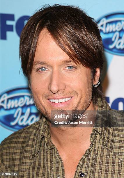 Musician Keith Urban poses in the press room during the American Idol Season 8 Grand Finale held at Nokia Theatre L.A. Live on May 20, 2009 in Los...