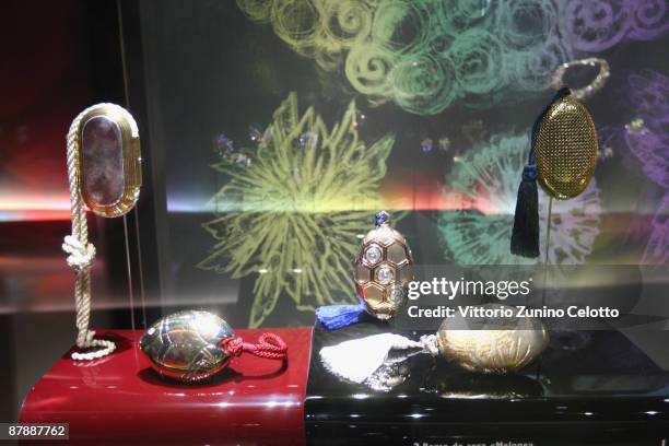 An interior view during the opening exhibition BULGARI 'Between Eternity And History' held at the Exposition Palace on May 20, 2009 in Rome, Italy.
