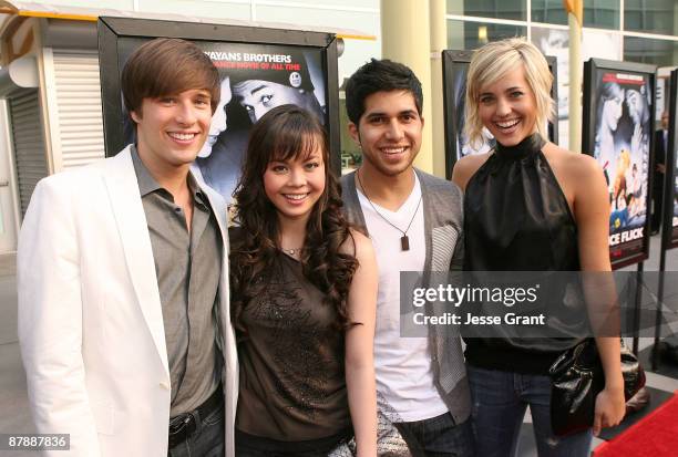 Actors Paul McGill, Anna Maria Perez de Tagle, Walter Perez and Kherington Payne arrive on the red carpet of the Los Angeles premiere of "Dance...