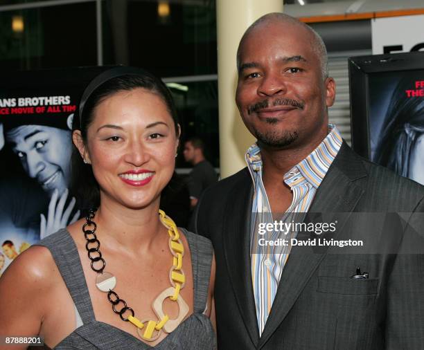 Actor David Alan Grier and wife Christine Y. Kim attend the premiere of Paramount Pictures' "Dance Flick" at ArcLight Cinemas on May 20, 2009 in...