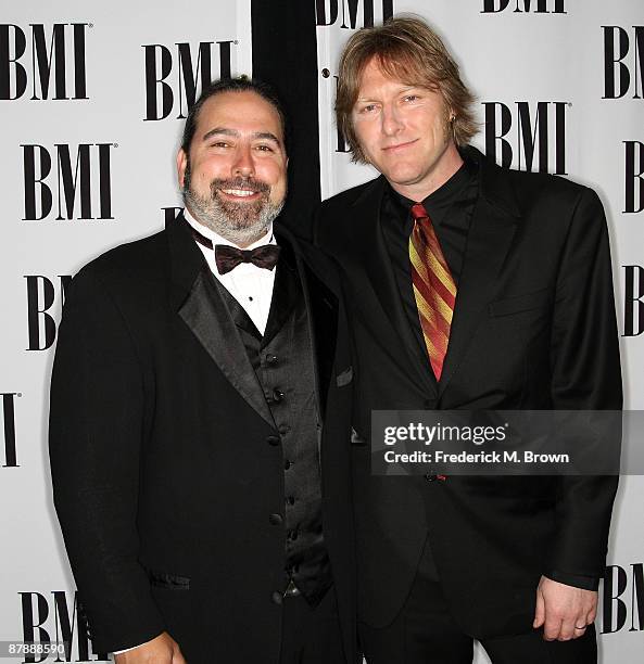 Composers Tree Adams and Tyler Bates attend the BMI annual Film and Television Awards at the Beverly Wilshire Hotel on May 20, 2009 in Beverly Hills,...