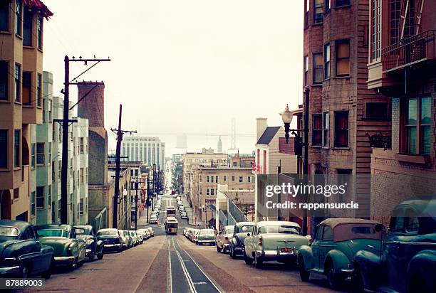 city by the bay - san francisco street stock-fotos und bilder