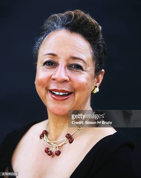 Sheila Johnson, America's first black female billionaire poses for a photoshoot held in Middleburg, Virginia, in 2003.
