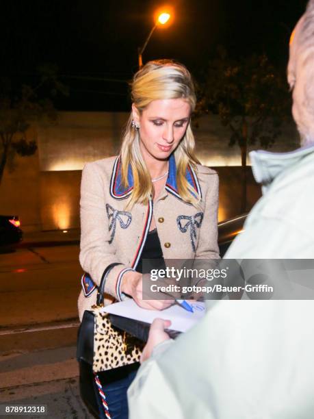 Nicky Hilton is seen on November 24, 2017 in Los Angeles, California.