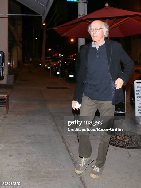Larry David is seen on November 24, 2017 in Los Angeles, California.