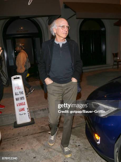 Larry David is seen on November 24, 2017 in Los Angeles, California.