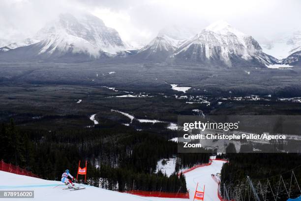 General view during the Audi FIS Alpine Ski World Cup Men's Downhill Training on November 24, 2017 in Lake Louise, Canada.