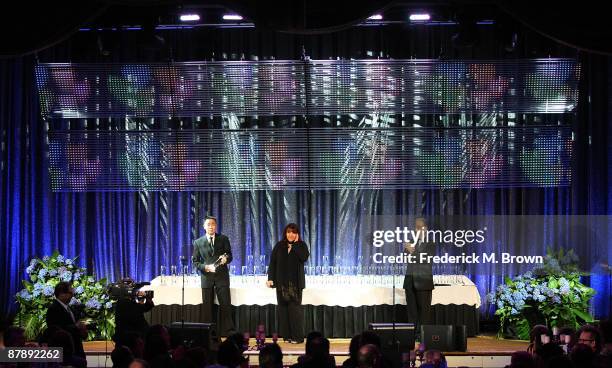 Rey Yee, executive director of film/TV relations, Doreen Ringer Ross, vice president, film/TV relations and Del Bryant, CEO/president of BMI speak...