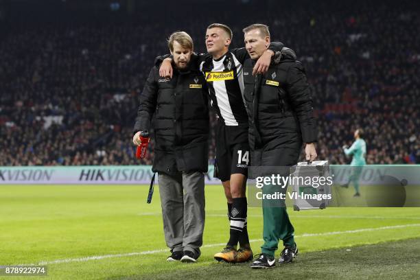 Louis Beyer of Borussia Monchengladbach during the international friendly match between Ajax Amsterdam and Borussia Mönchengladbach at the Amsterdam...