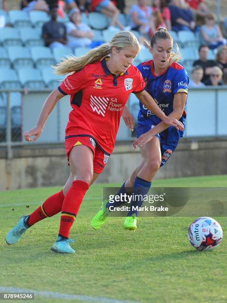 Makenzy Doniak of Adelaide United during the round five W-League match between Adelaide United and Newcastle Jets at Marden Sports Complex on...