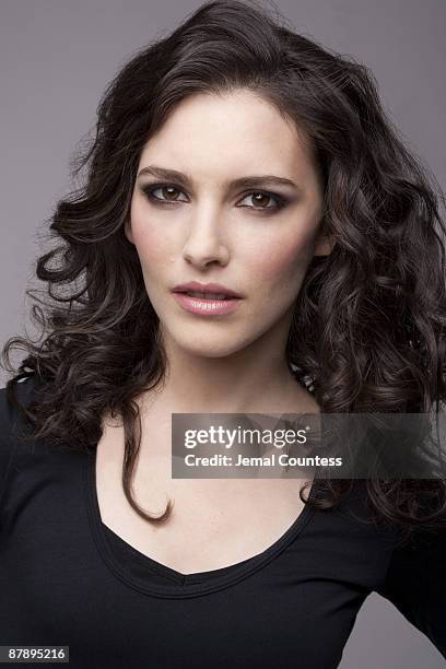 Actress Liane Balaban poses at 75 Varick Street December 16, 2008 in New York City.