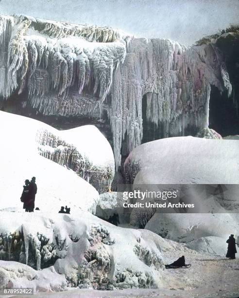 In the depths of winter, Niagara Falls is a large accumulation of ice.
