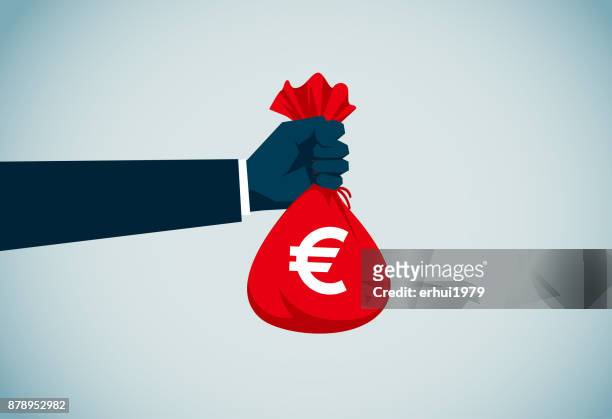 money bag - bargeld euro stock-grafiken, -clipart, -cartoons und -symbole