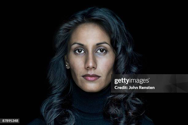 woman, portrait - black background stock pictures, royalty-free photos & images