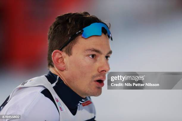 Finn Haugen Krogh of Norway during the mens cross country 15K classic competition at FIS World Cup Ruka Nordic season opening at Ruka Stadium on...